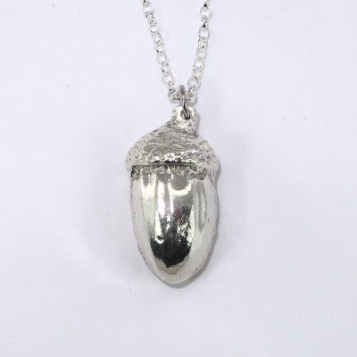 Silver acorn pendant